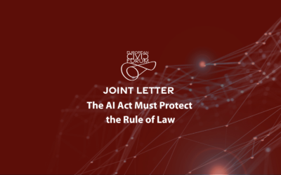 JOINT LETTER: The AI Act must protect the Rule of Law