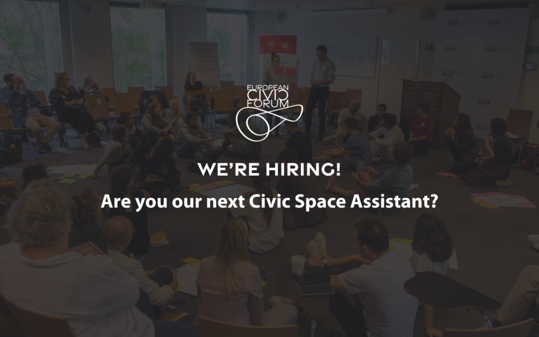 We are hiring: Civic Space Assistant