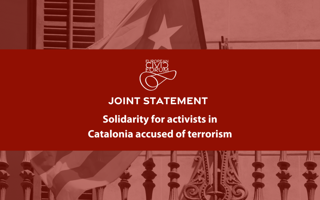 Joint letter: Solidarity for Activists in Catalonia Accused of Terrorism