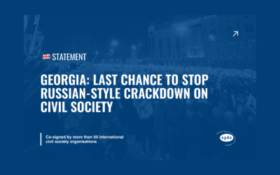 Joint letter – Georgia: Last chance to stop Russian-style crackdown on civil society