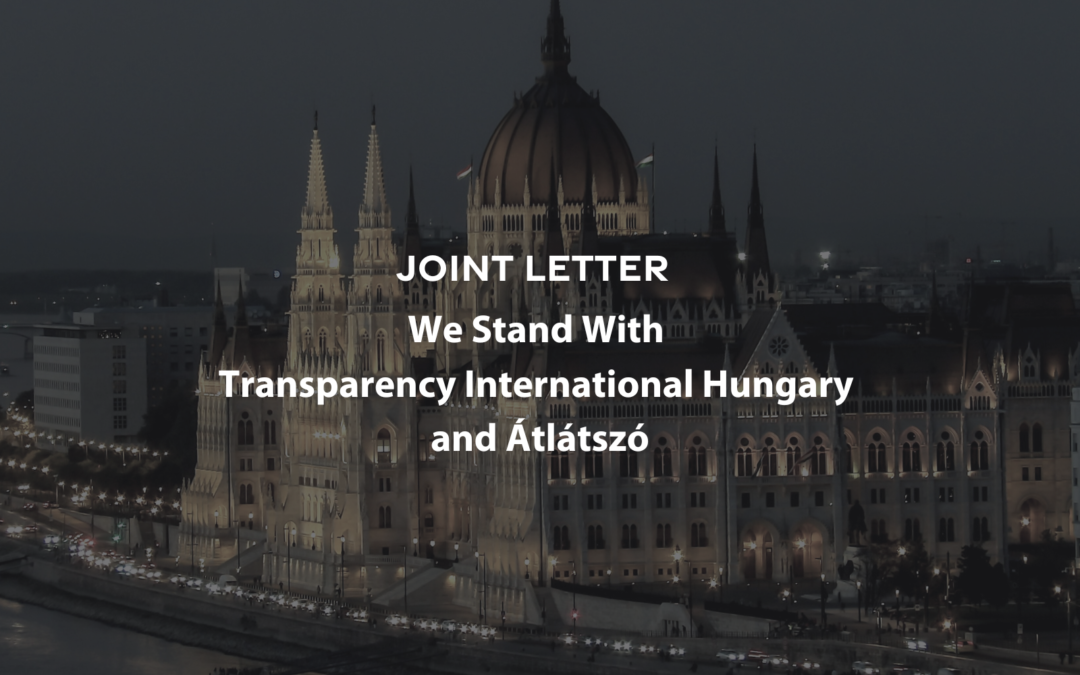 Joint letter: We Stand With Transparency International Hungary and Átlátszó