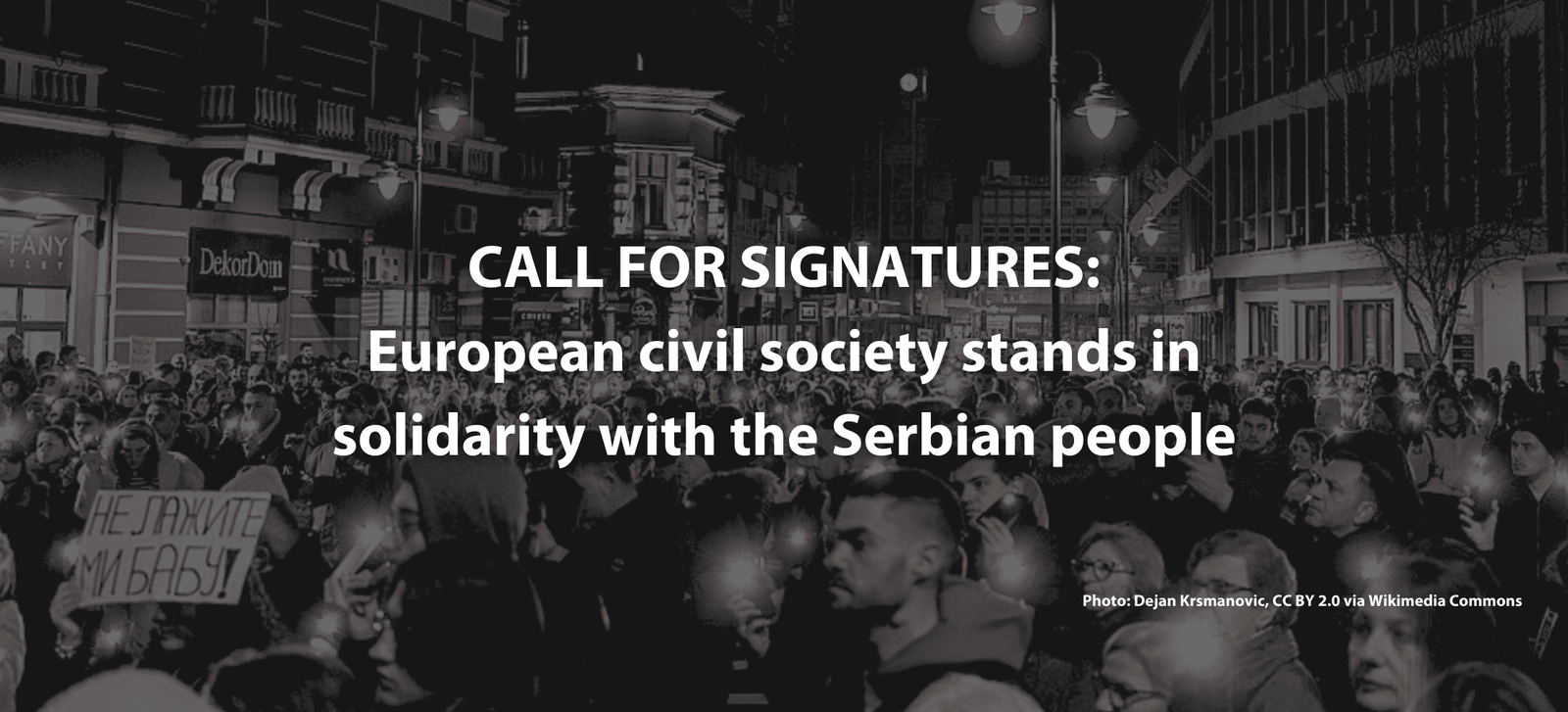 Call for signatures: Statement in solidarity with the Serbian people ...