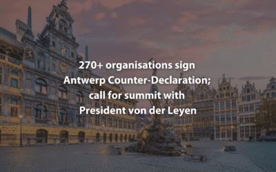 270+ organisations sign Antwerp Counter-Declaration; call for summit with President von der Leyen